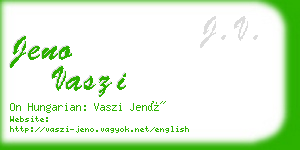 jeno vaszi business card